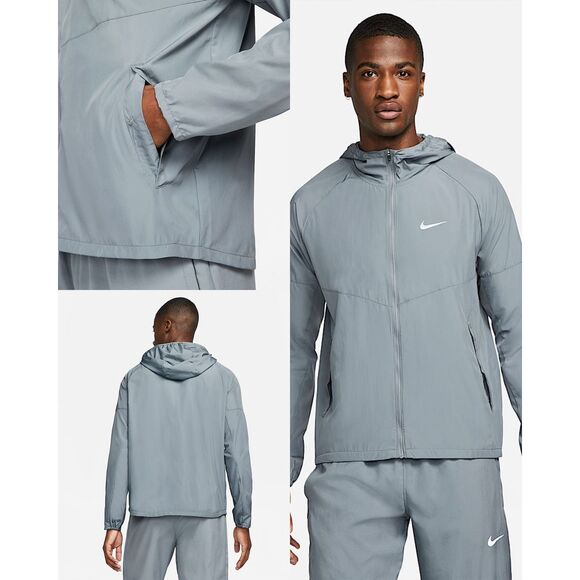 Nike NWT Repel Miler Jacket Reflective Silver/Smoke Grey Medium - Picture 1 of 10
